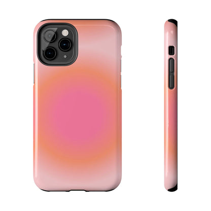 Coral Blushed Aura Tough iPhone Cases