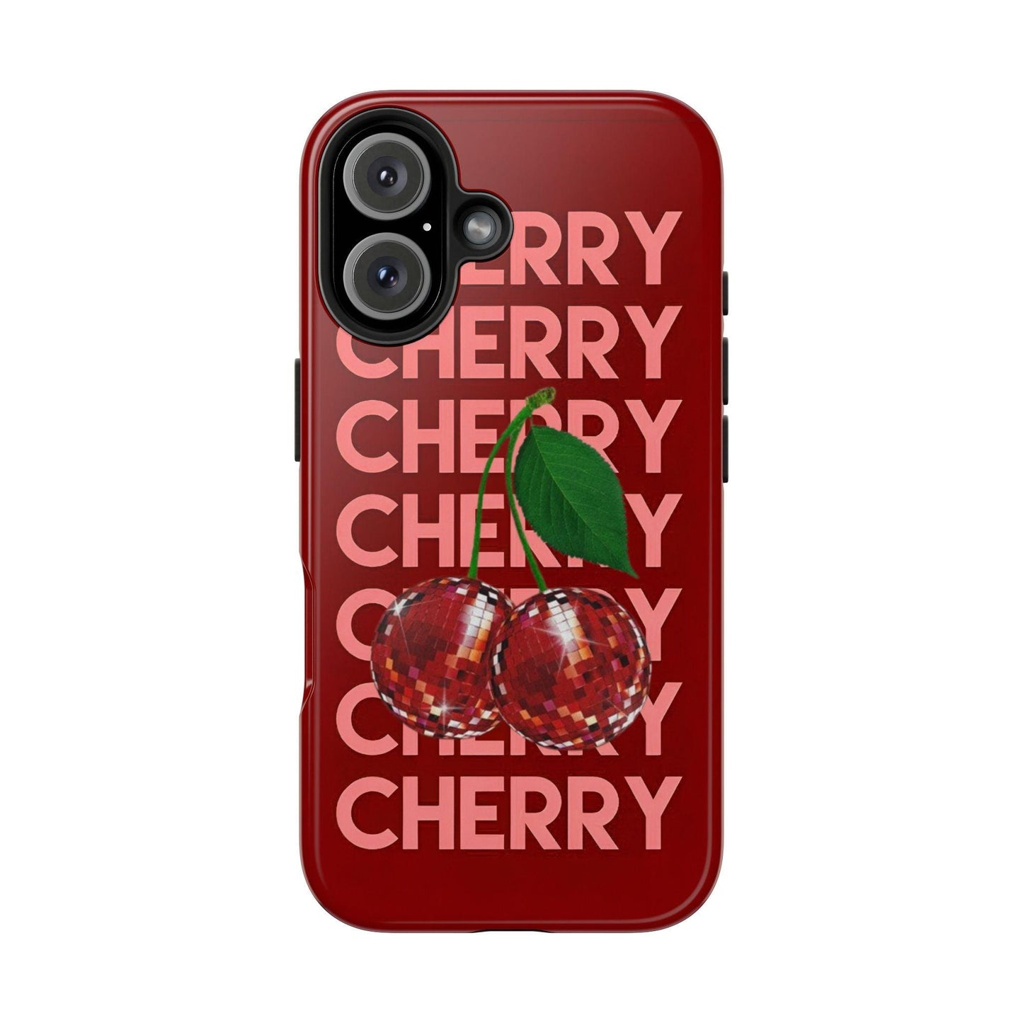 Cherries Disco Inspo iPhone Cases in Cherry Red