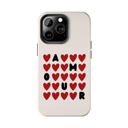 Amour Valentines Hearts Tough iPhone Cases