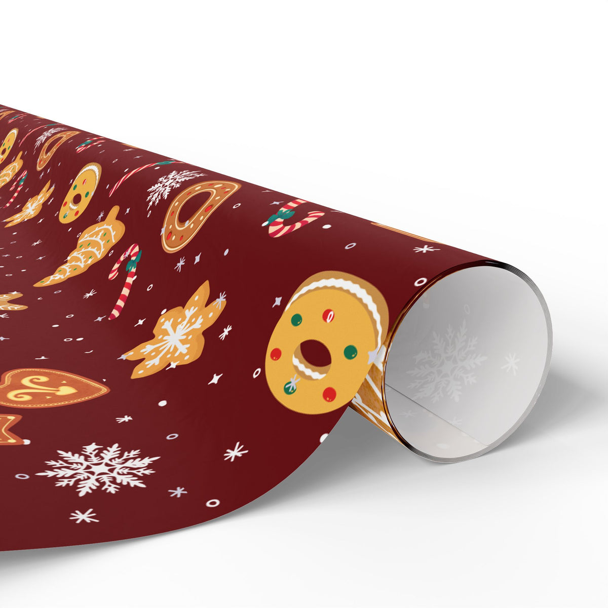 The Cookie Wonderland Burgundy Wrapping Paper