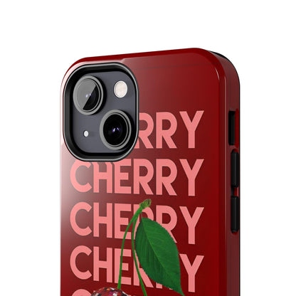 Cherries Disco Inspo iPhone Cases in Cherry Red