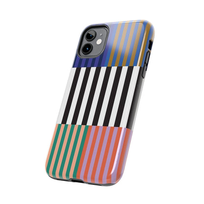 Striped Colorblock Symphony Tough iPhone Cases