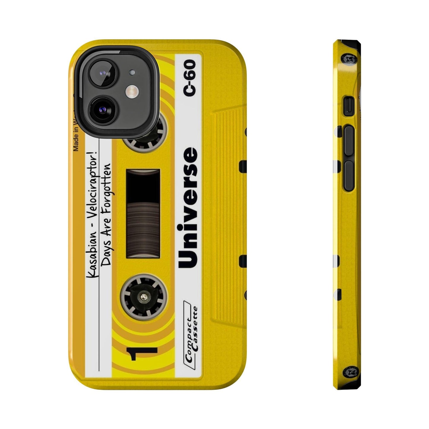 Retro Yellow Cassette Tape iPhone Cases