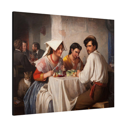 From a Roman osteria by Carl Bloch - Matte Canvas, Stretched, 0.75"