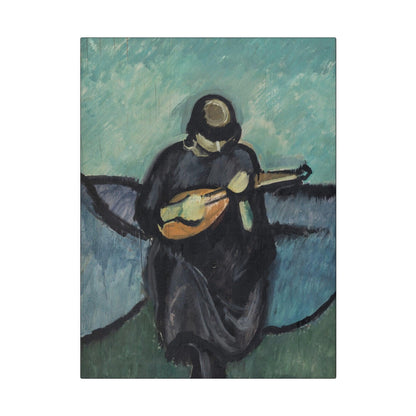 Mandolin player by Harald Giersing - Matte Canvas, Stretched, 0.75"