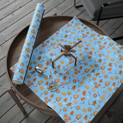 The Cookie Wonderland Blue Wrapping Paper Roll