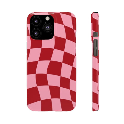 Twist & Check Red Snap iPhone Cases