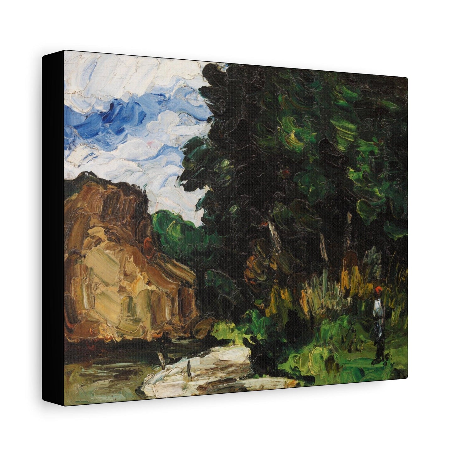 River Bend (Coin de rivière) (ca. 1865) by Paul Cézanne - Matte Canvas, Stretched, 1.25"