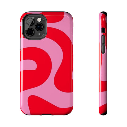 Pop Pink Swirls Tough iPhone Cases