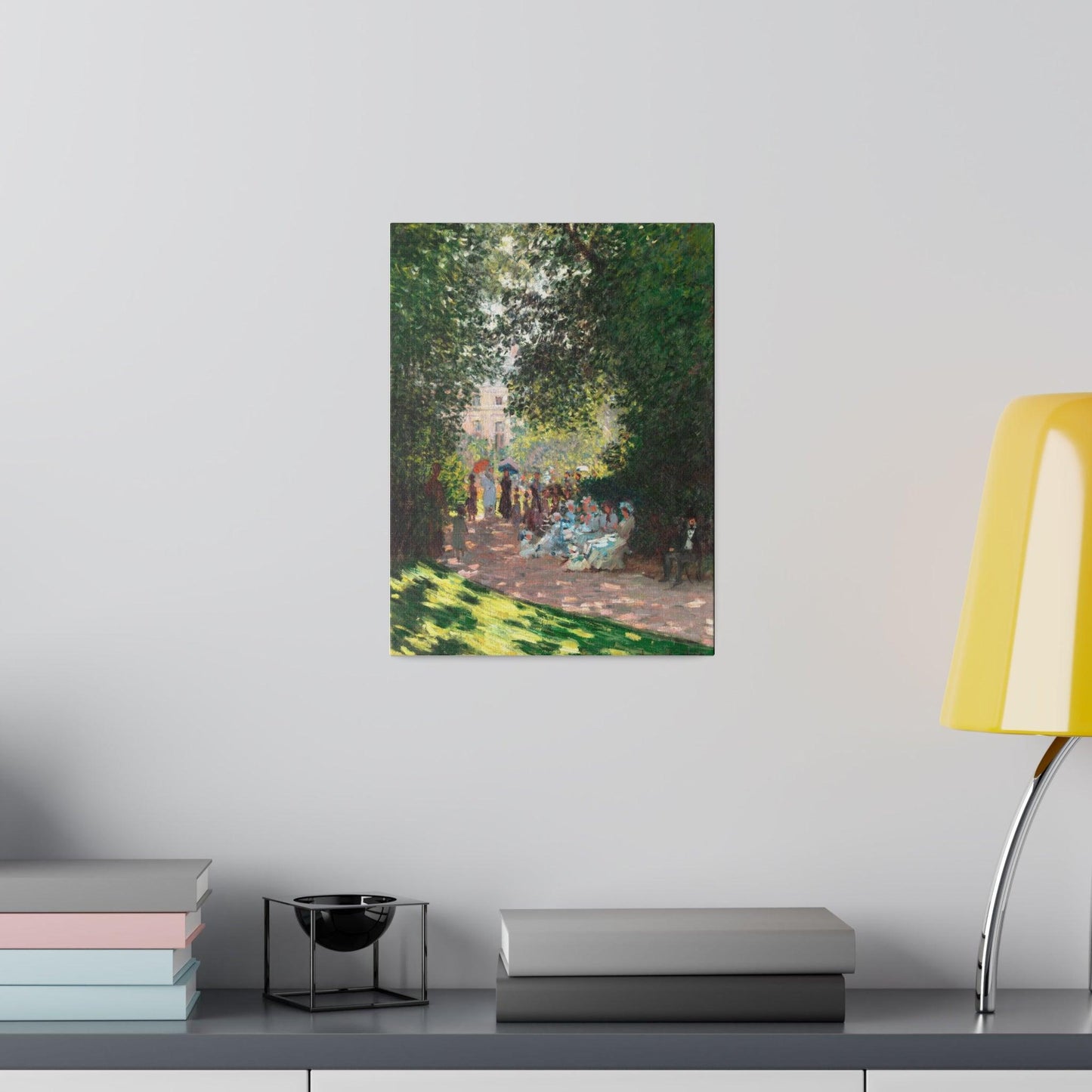 The Parc Monceau 1878 by Claude Monet on a Matte Canvas Stretched 0.75