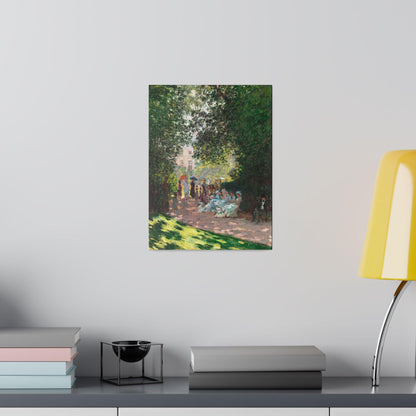 The Parc Monceau 1878 by Claude Monet on a Matte Canvas Stretched 0.75