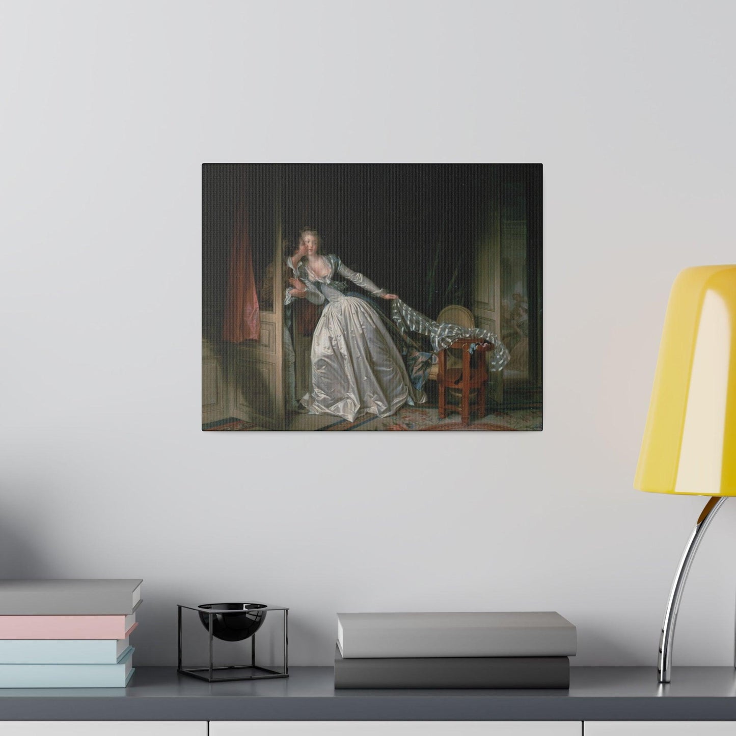 The Stolen Kiss by Jean-Honoré Fragonard - Matte Canvas, Stretched, 0.75"