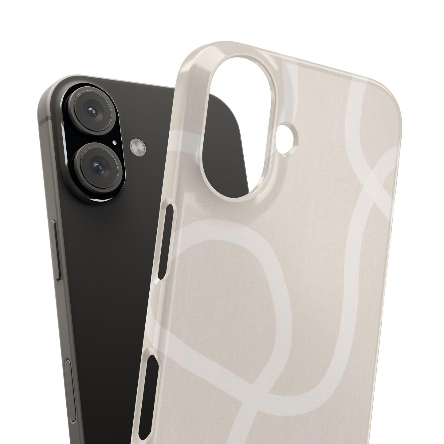 Luxe Minimalist Swirl - Cream Edition Slim iPhone Cases