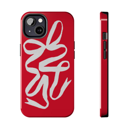 Bow Ribbon Red iPhone Cases