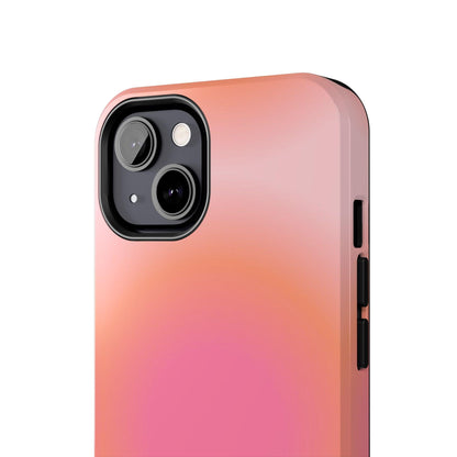 Coral Blushed Aura Tough iPhone Cases