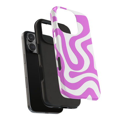 Lilac Swirl Fusion Tough iPhone Cases