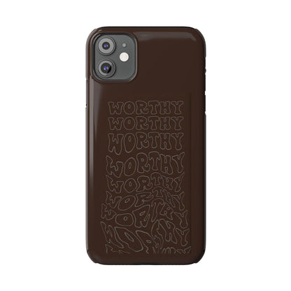 Worthy Brown Slim iPhone Cases