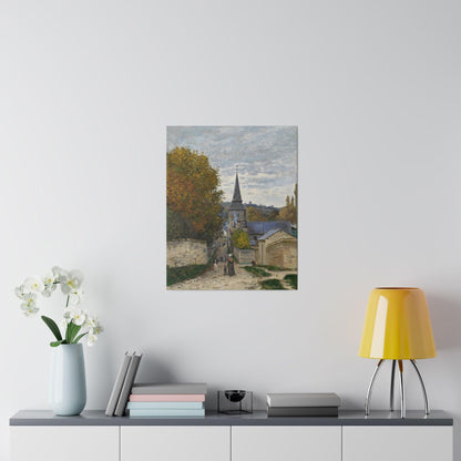 Claude Monet's Street in Sainte-Adresse (1867) famous painting - Matte Canvas, Stretched, 0.75"