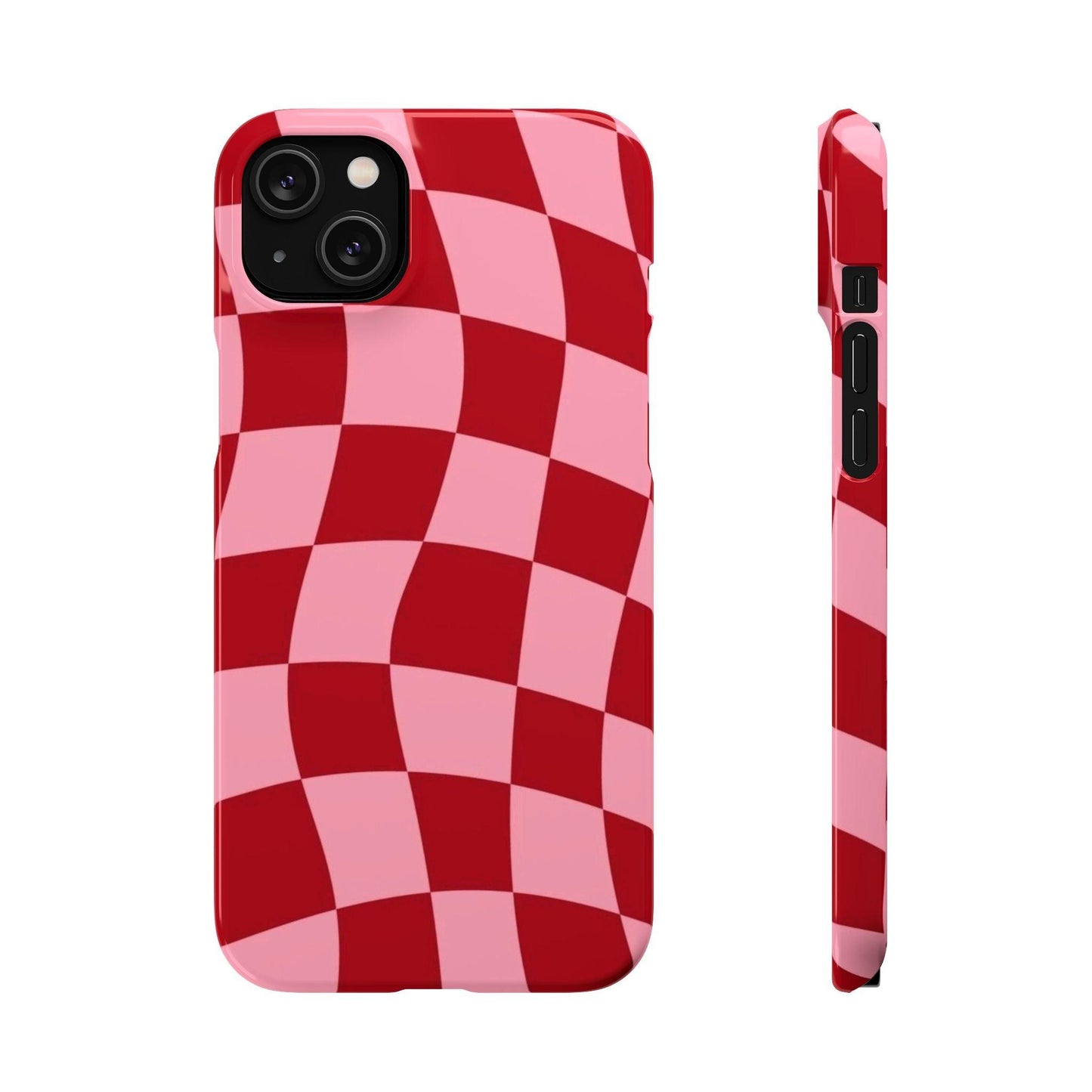 Twist & Check Red Snap iPhone Cases