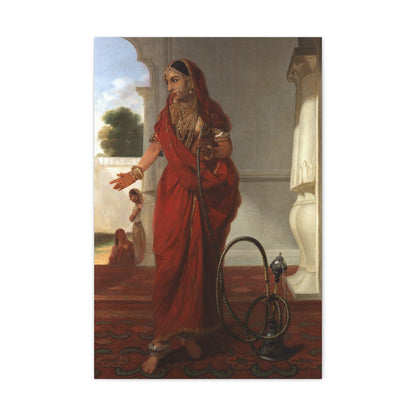 A Woman of the Court at Faizabad, India (1772) oil painting by Tilly Kettle - Canvas Gallery Wraps