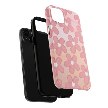 The Floral Hues Tough iPhone Cases