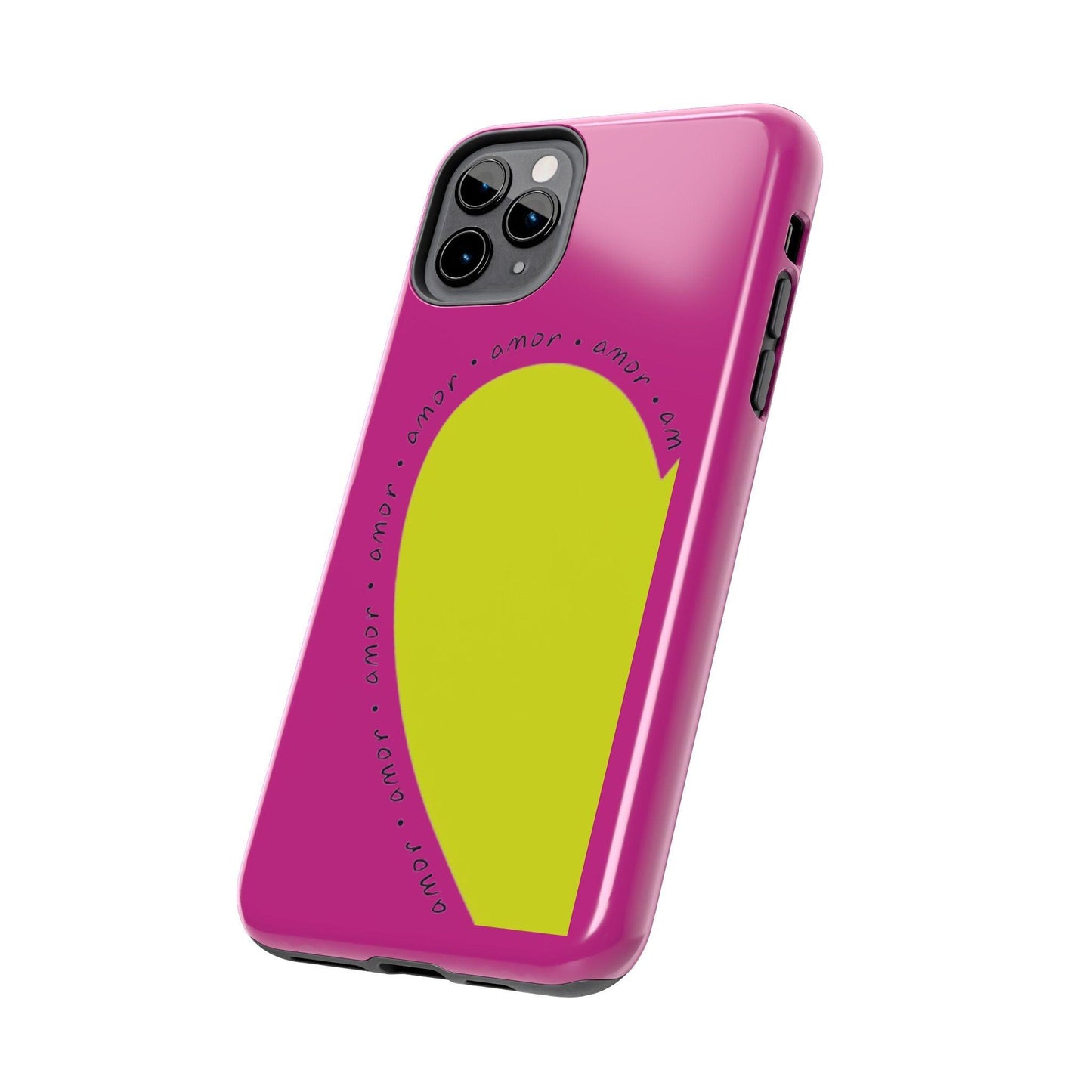 Amor Neon Heart Tough iPhone Cases