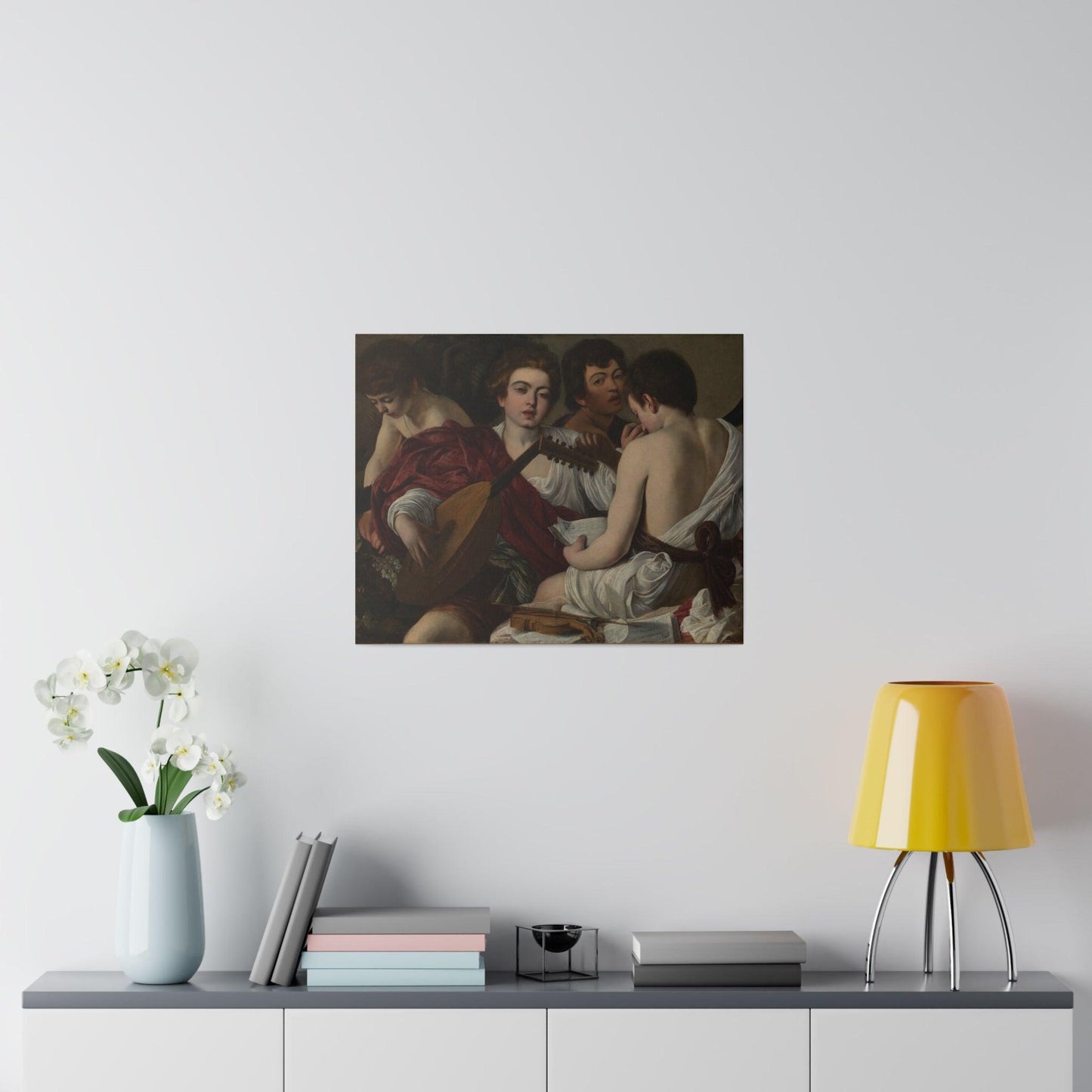 The Musicians by Caravaggio by Caravaggio (Michelangelo Merisi) - Matte Canvas, Stretched, 0.75"