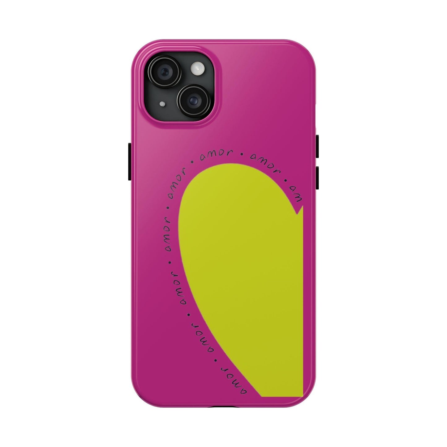 Amor Neon Heart Tough iPhone Cases