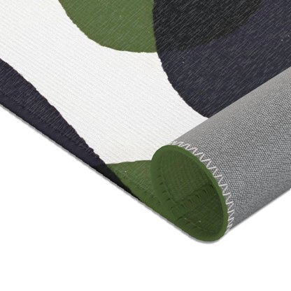 Modern Olive & Charcoal Abstract Area Rug - Area Rugs in 3 sizes