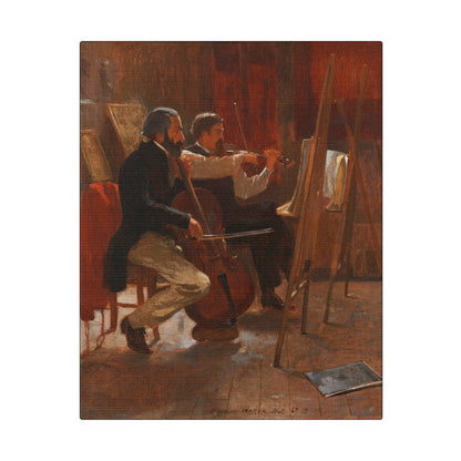 The Studio (1867) by Winslow Homer - Matte Canvas, Stretched, 0.75"