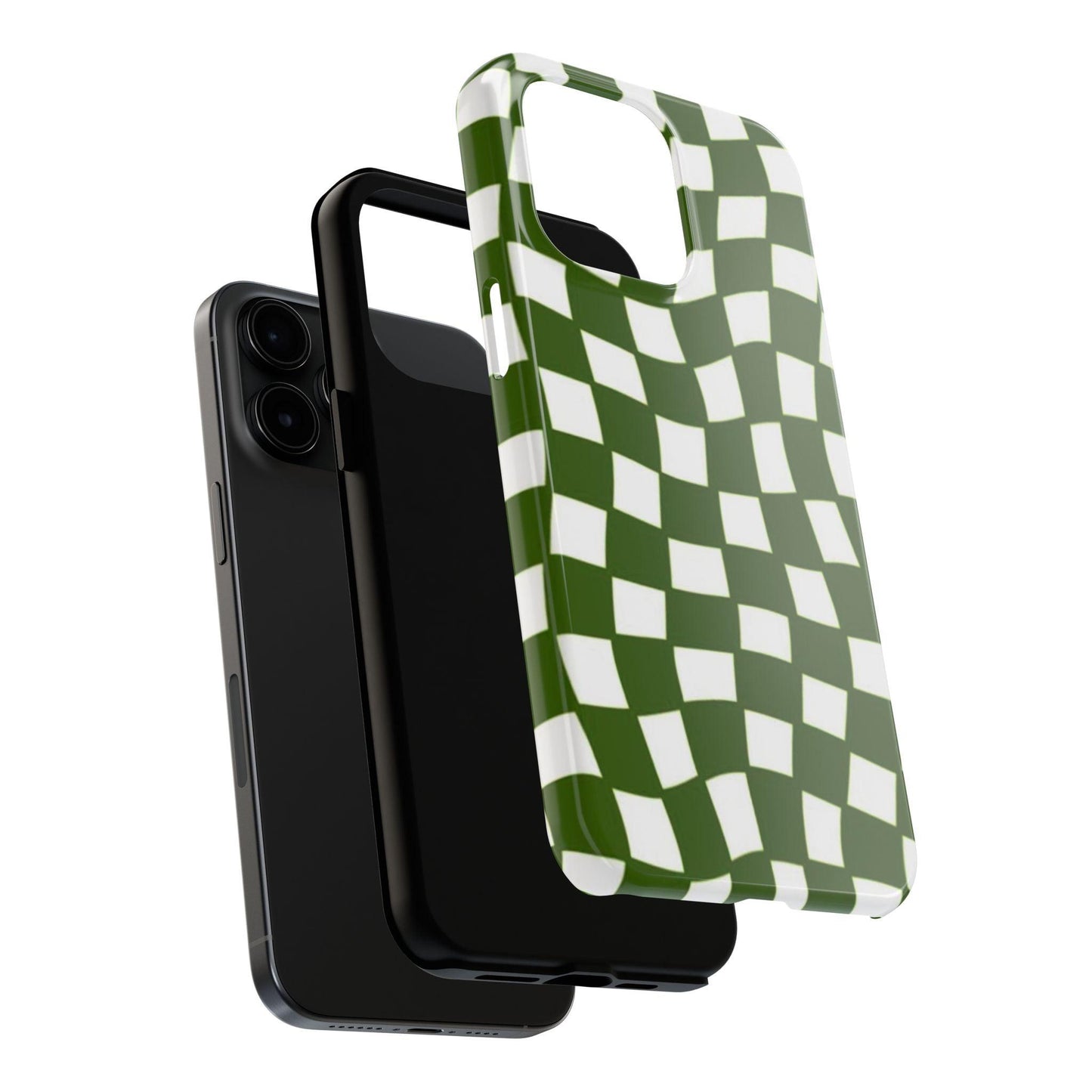 Green Checkmates Tough iPhone Cases