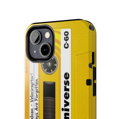 Retro Yellow Cassette Tape iPhone Cases