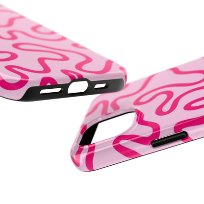 Pink Paradise Swirls Tough iPhone Cases