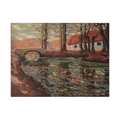 River Landscape by Ernest Lawson - Matte Canvas, Stretched, 0.75"