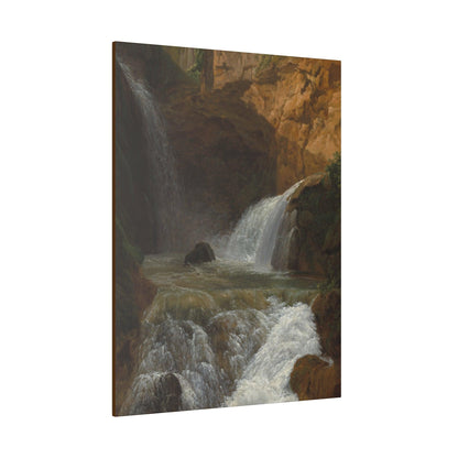 View of the Waterfalls at Tivoli 1788 by Jean Joseph Xavier Bidauld on a Matte Canvas Stretched 0.75