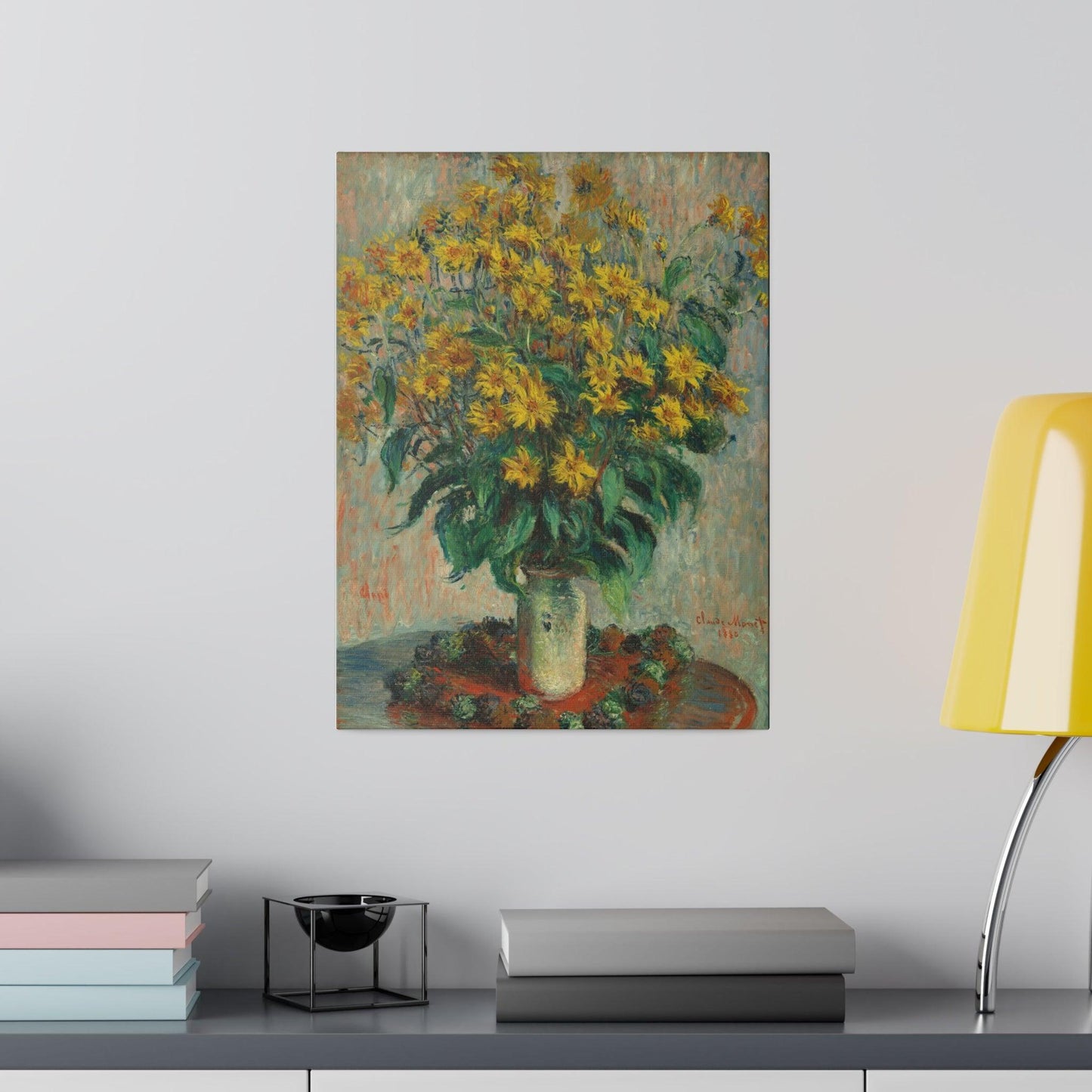 Claude Monet's Jerusalem Artichoke Flowers (1880) - Matte Canvas, Stretched, 0.75"