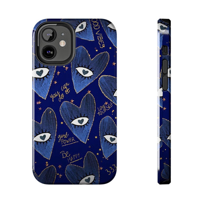 Lucky Midnight Blue Eyes Tough iPhone Cases