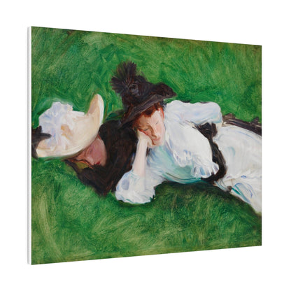 Two Girls on a Lawn (ca. 1889) by John Singer Sargent - Matte Canvas, Stretched, 0.75"