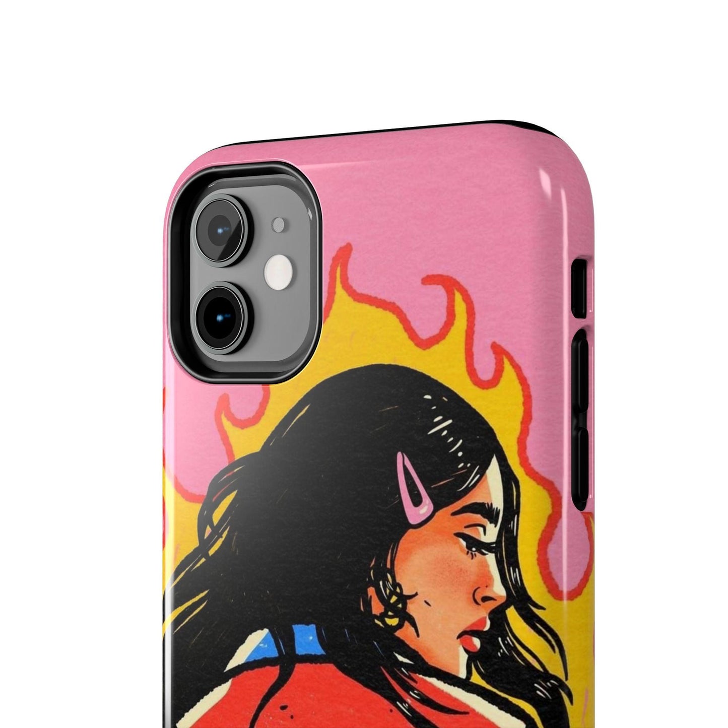 Fierce Femme Flames Tough iPhone Cases