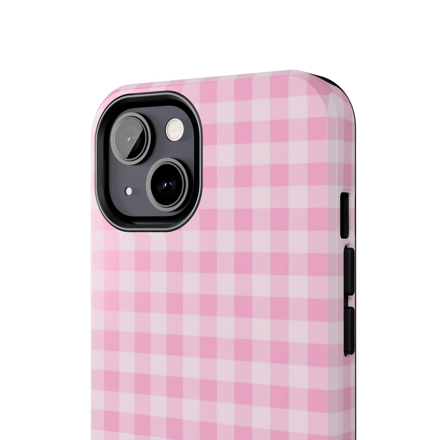 Pink Gingham Tough iPhone Cases