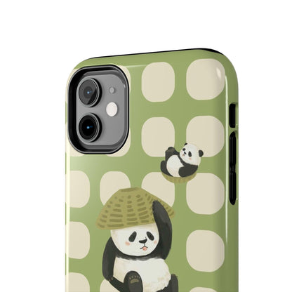 Bamboo Basket Pandas iPhone Cases