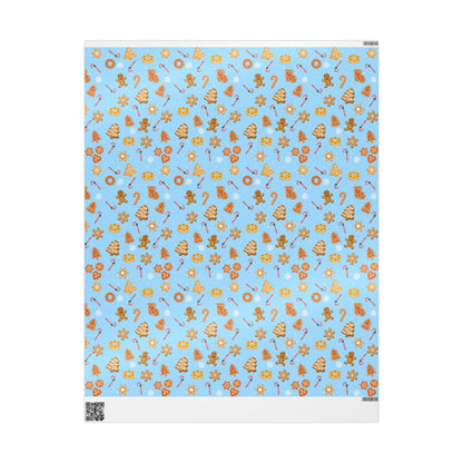 The Cookie Wonderland Blue Wrapping Paper Roll