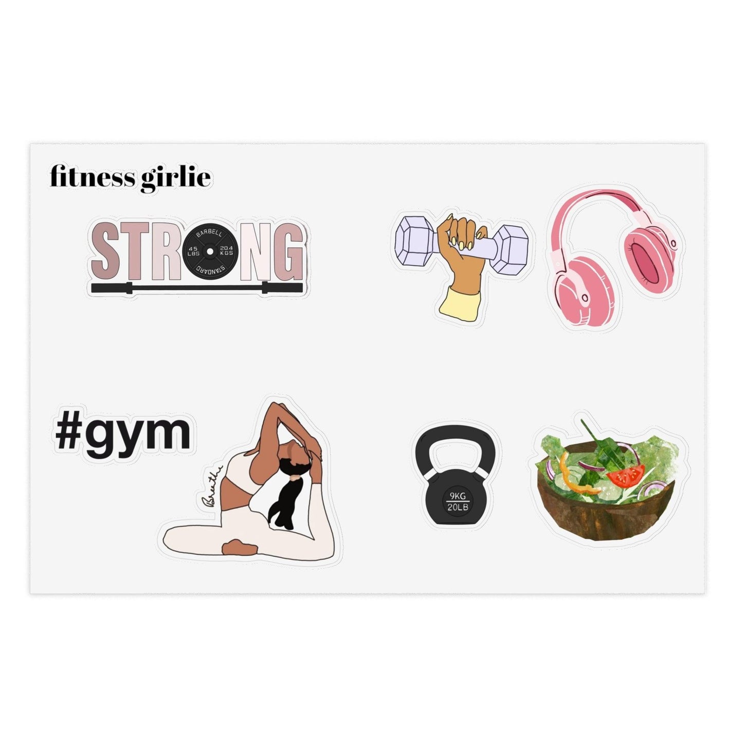 Fitness Girlie Phone Stickers for Phone Cases – Perfect for Personalizing Your Style!