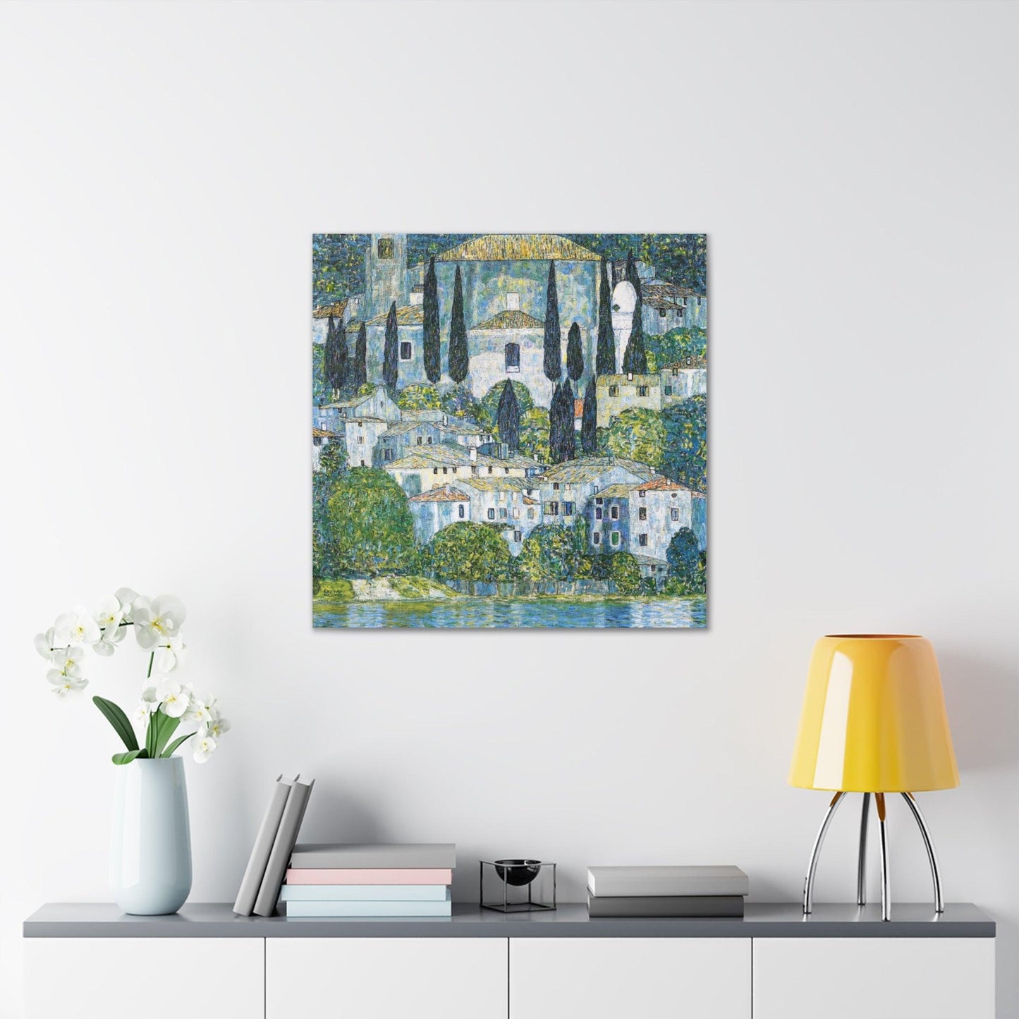 Gustav Klimt's Kirche in Cassone (1913) Canvas Gallery Wraps