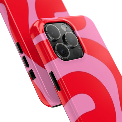 Pop Pink Swirls Tough iPhone Cases