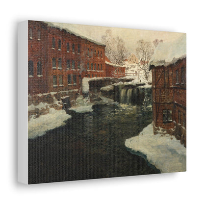 Claude Monet's Mill Scene - Canvas Gallery Wraps