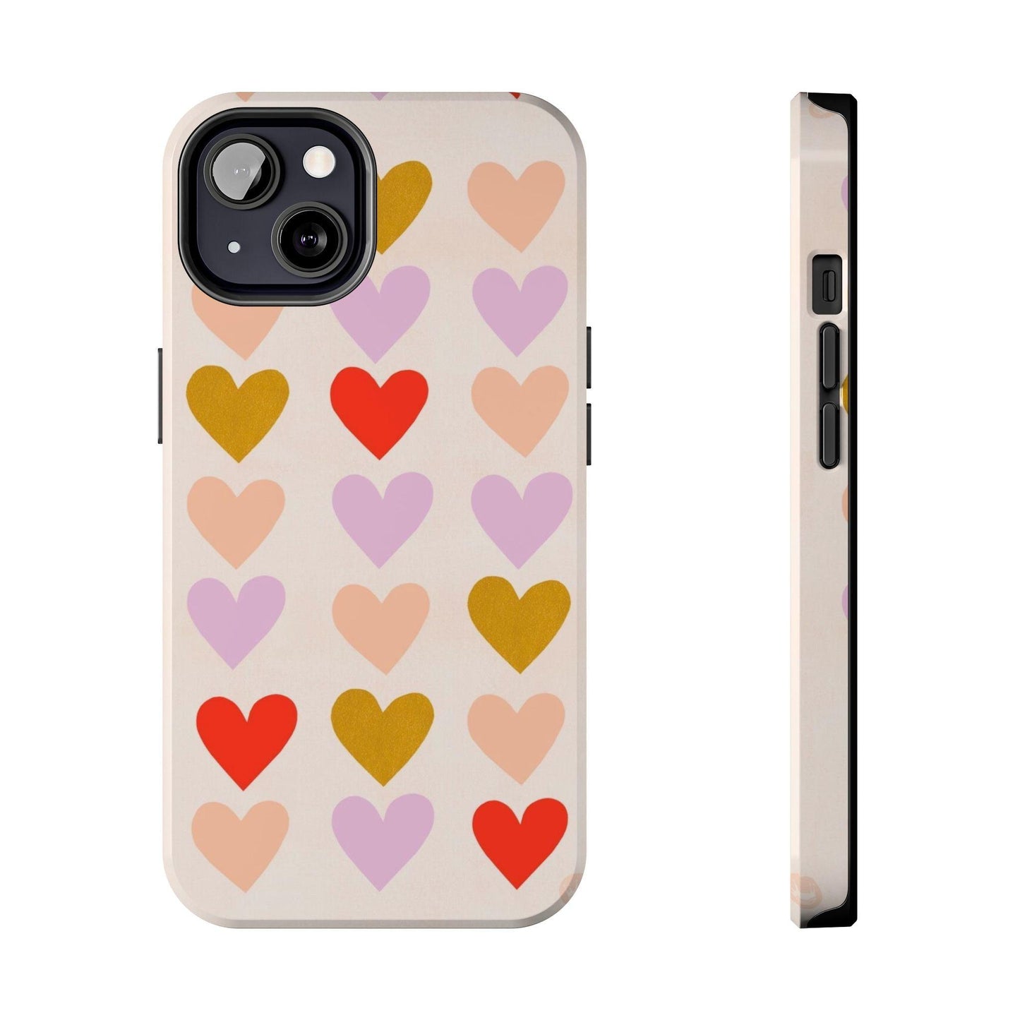 Cutesy Hearts Tough iPhone Cases