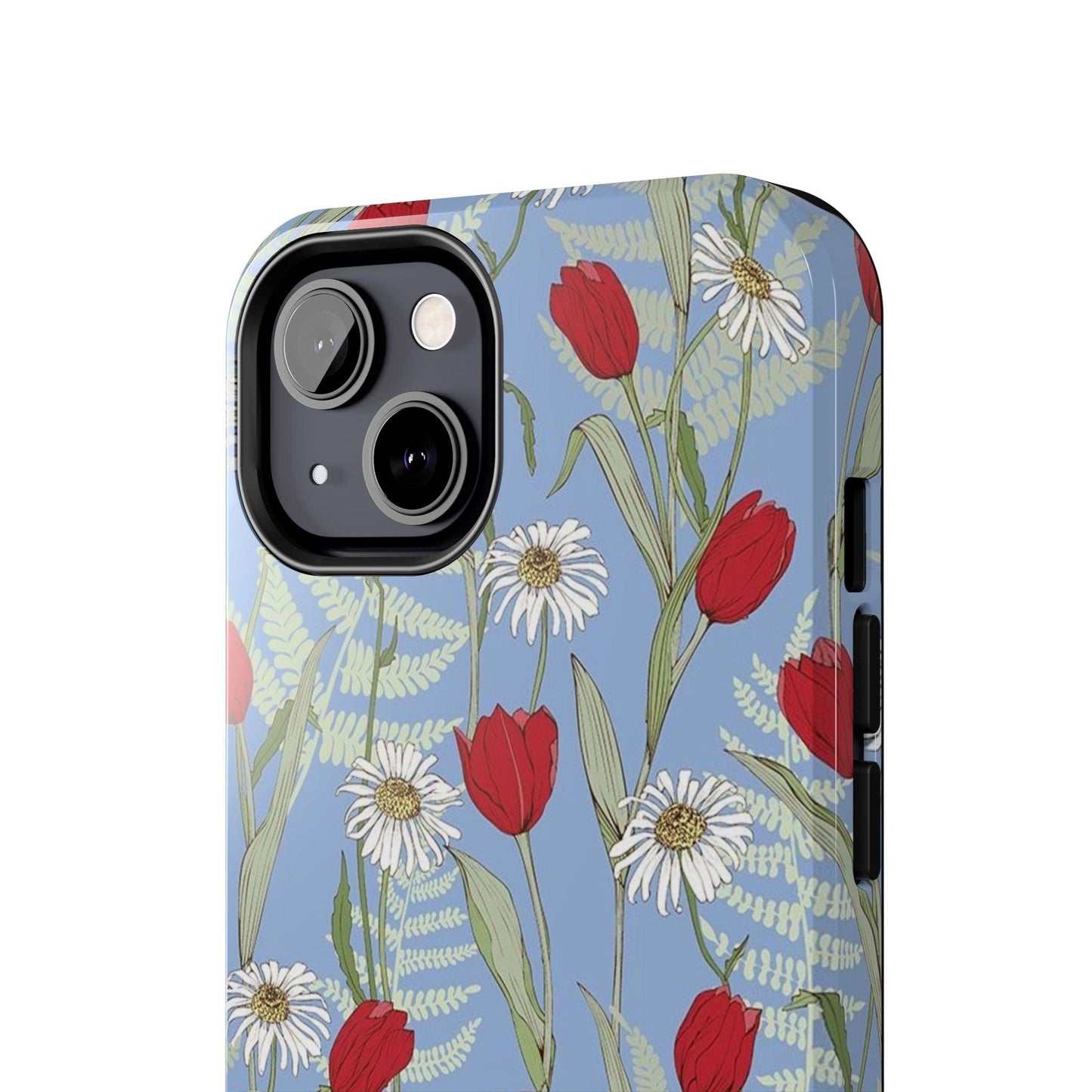 Blooms on Blue Tough iPhone Cases