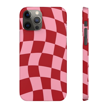 Twist & Check Red Snap iPhone Cases