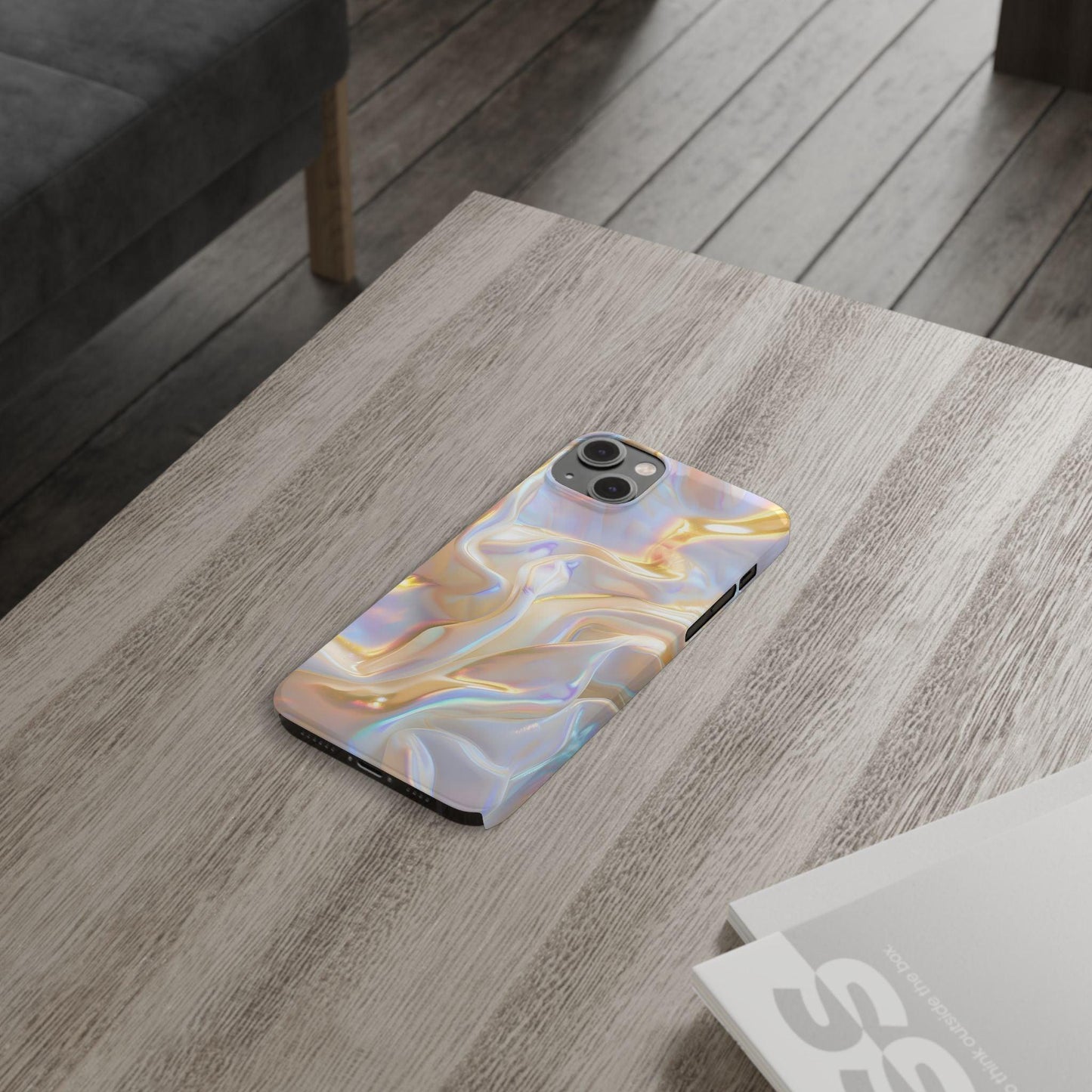 Iridescent Silk Flow Slim iPhone Cases